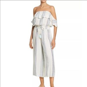 Surf Gypsy blue white striped pantsuit